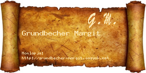 Grundbecher Margit névjegykártya
